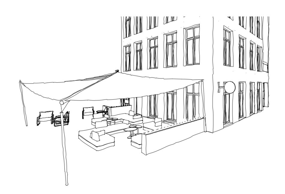 Schets terras